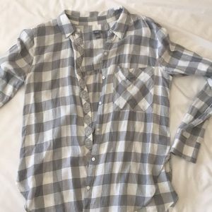 Grey with silver thread light weigh flannel